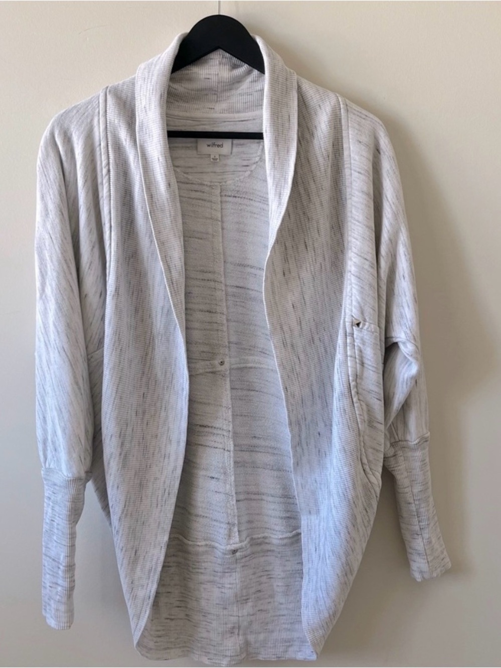 ARITZIA Wilfred Diderot Sweater Marled Open-Front